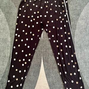 Soma White & Gold Polka Dot Pajama Bottoms